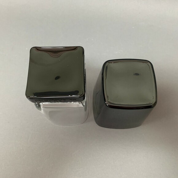 Di Saronno Square Glass Glasses Clear Black Lot of 2 - Picture 6 of 7